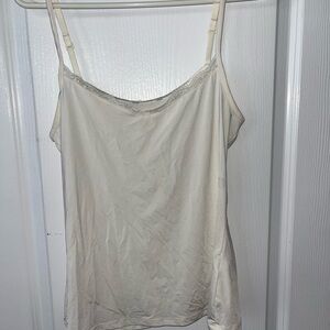 Women's Cream Lace-Trim Cami Tank Top